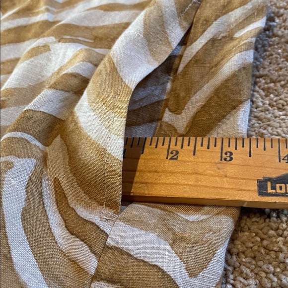 iLinen Classic Button Down Shirt Natural Zebra Size XS - Picture 9 of 12